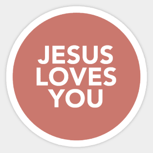 jesus loves you (cherry) Sticker